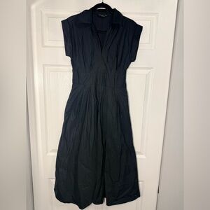 Banana Republic 100% Cotton Elegant Black Midi Dress
